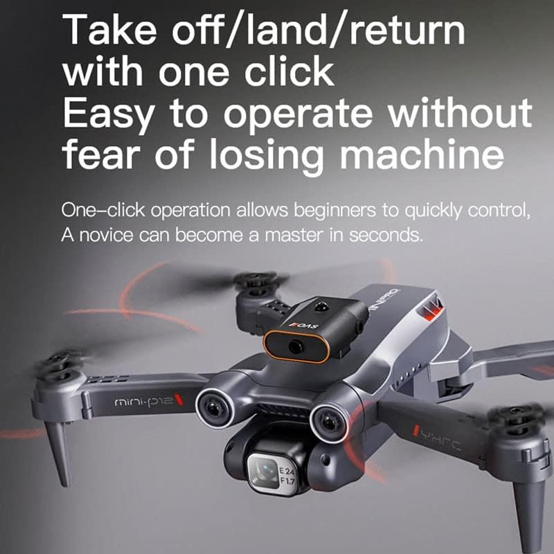 Miniatura 4 de HPXNBKKS - Mini dron plegable con cámara FPV HD dual de 8K, cuadricóptero RC para principiantes, niños, adultos, inicio de una tecla, retención de