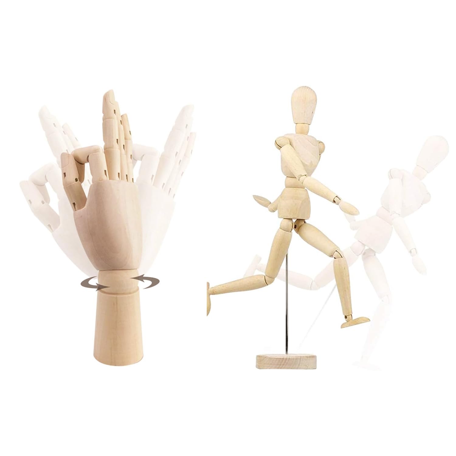 WOODEN MANNEQUIN HAND Drawing Sketch Mannequin Model Wooden Manikin Artist Mo-SU £2.84 - UK - View #4