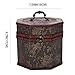 THY COLLECTIBLES Vintage Style Embossed Flower Pattern Wooden Octagon Jewelry Treasure Box Storage Organizer Trinket Keepsake Chest Set of 2