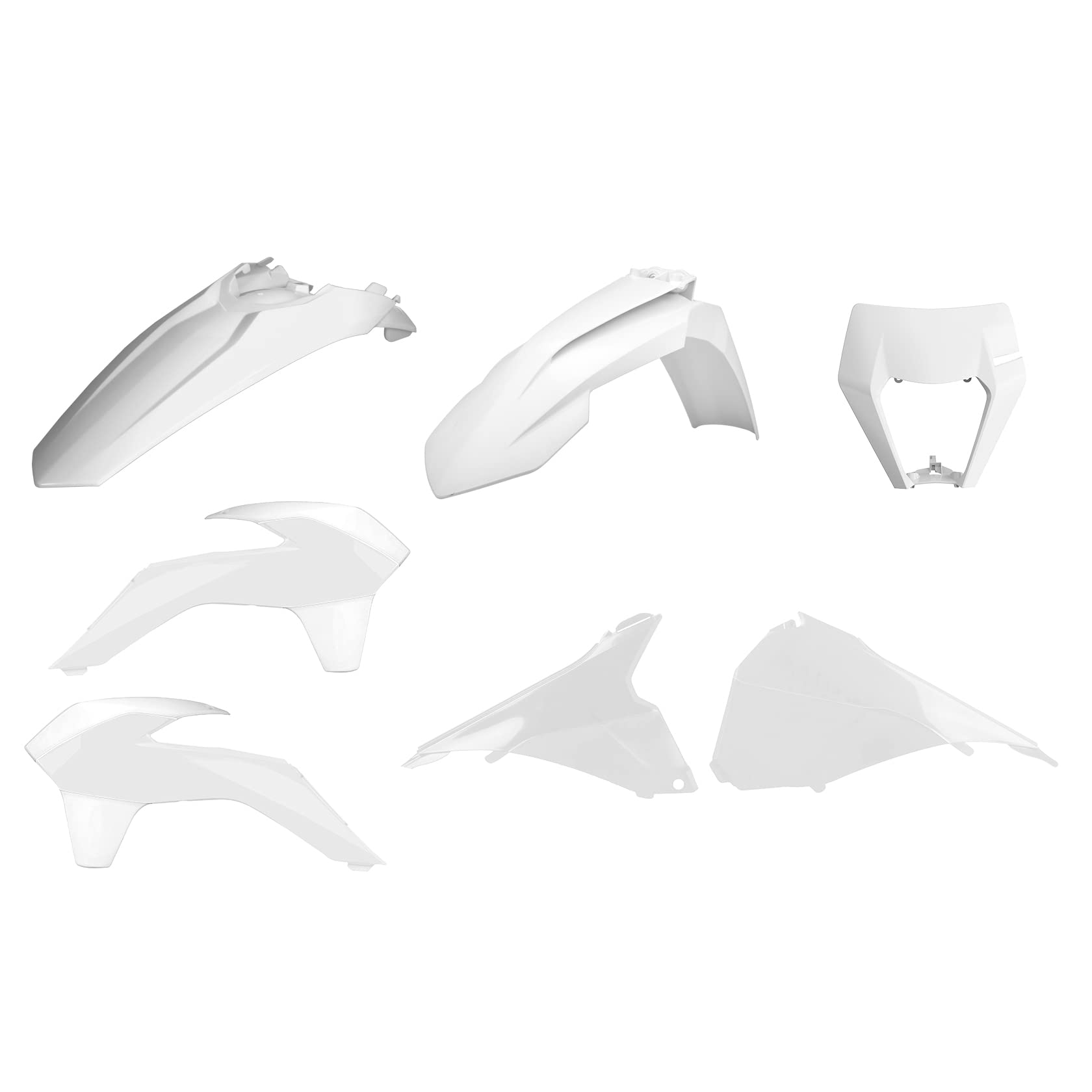 Kit Plastic POLISPORT Enduro Restyling White KTM EXC for Moto