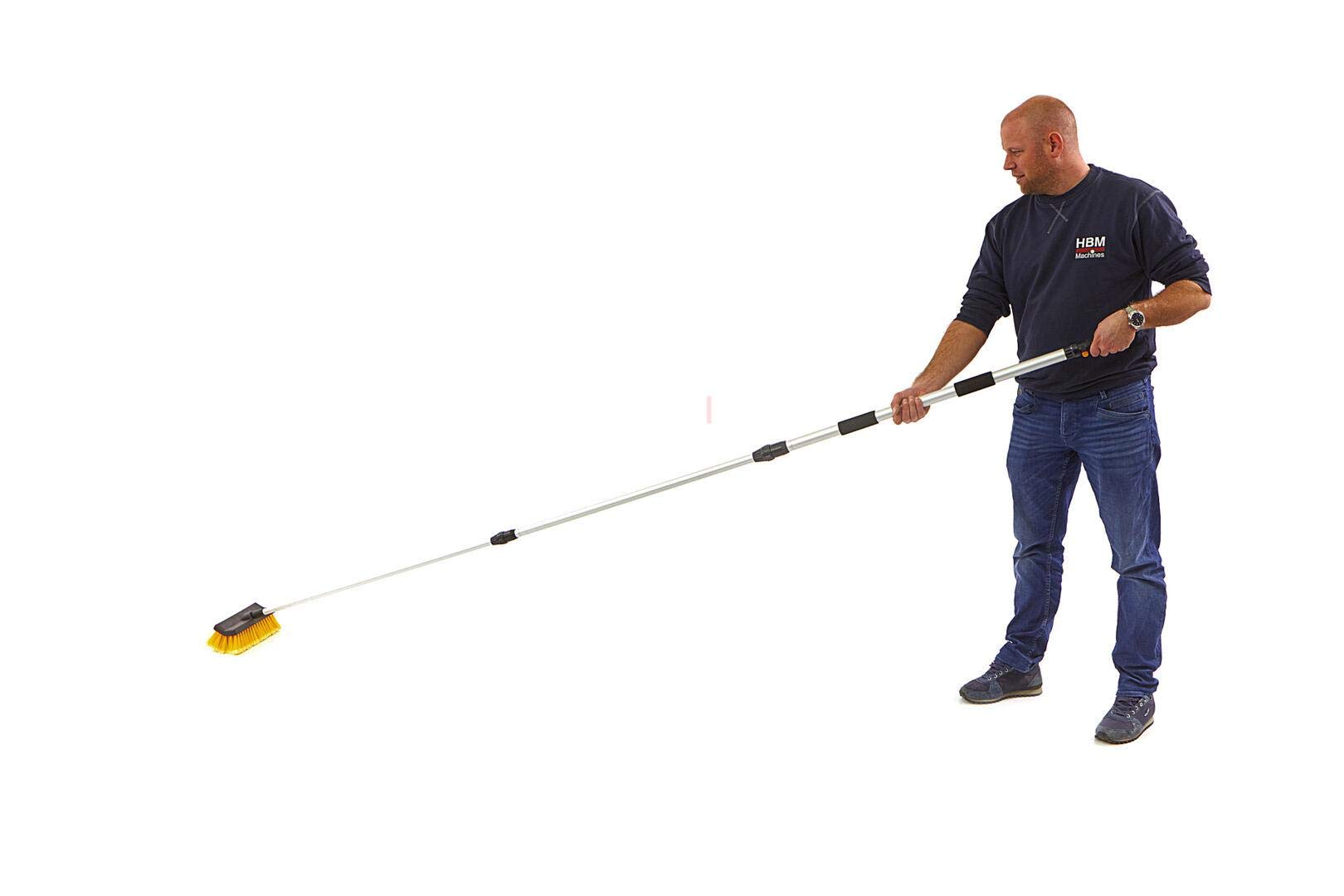 HBM Brosse de Lavage télescopique 3 mètres avec raccordement à l'eau