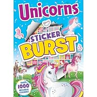 ALLIGATOR - Unicorns Sticker Burst, Sticker Book, Sticker Books, Unicorn Gifts for Girls, Unicorn Stickers, Unicorn Sticker Book, Sticker Activity Book, Reusable Sticker Book
