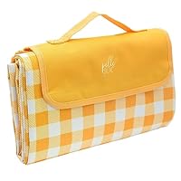 Pelle & Sol Picnic Blanket Waterproof, 200x140CM Foldable Picnic Mat - Outdoor Beach Blanket - Slip Resistant w/Carrying Handle - Sandproof & Washable Beach Mat for Garden, Hiking, Camping