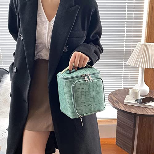 Mxjcc Cosmetic Bag Makeup Bag For Purse Pouch Travel Beauty Zipper Organizer Bag Gifts For Girl Women, Pu Leather Washable Waterproof (Color : Green) #TOP3