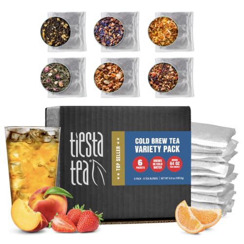 Tiesta Tea - 6-Pack Cold Brew Variety, Loose Leaf, Medium to Non-Caffeinated, Assorted Tea Sample...