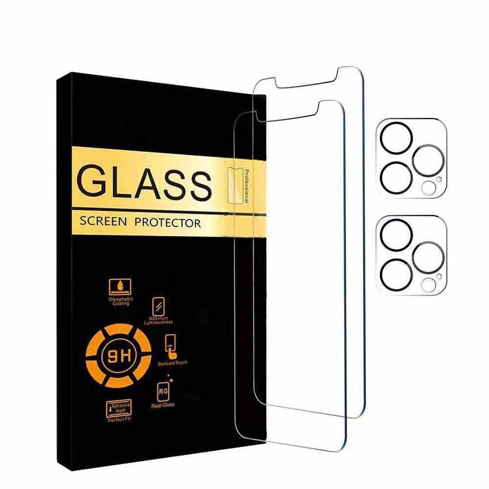 Ceramic Screen Protector IPhone 14 plus and 13 Pro Max, Pack Of 2 Screen Protector And 2 Camera Lenses Protector