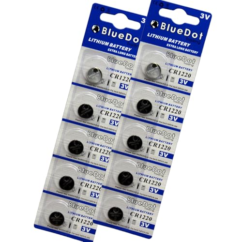 Pilas de botón CR1220 Lithium 10 unidades miniatura 3