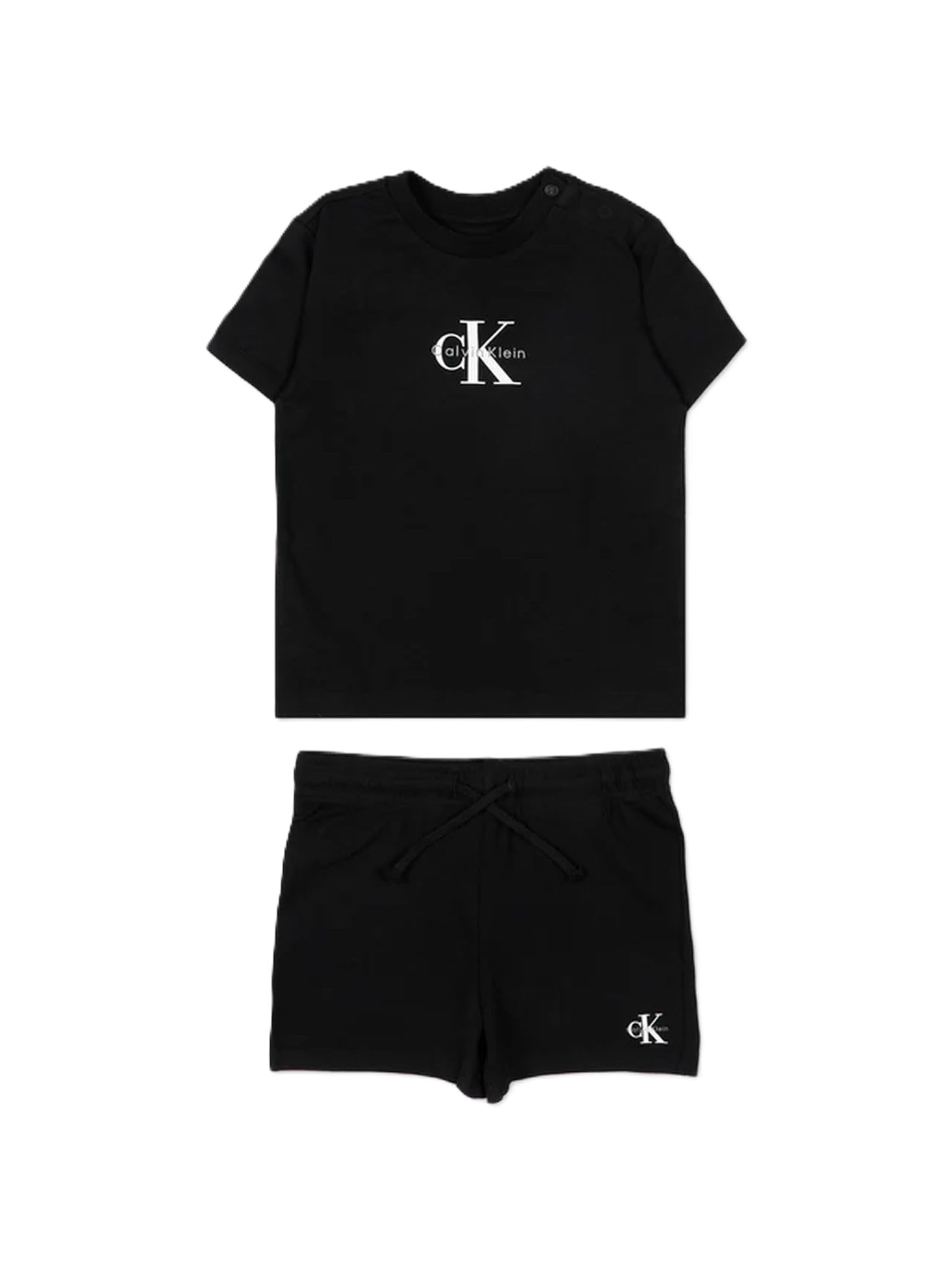 Calvin Klein Newborn 2Pc Knit Short Set BLACK (Deep Black Csi) 6 Month