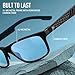 IBOANN Carbon Blue Light Blocking Glasses Men for Computer, Gaming, Metal Frame Night Driving Glasses for Man