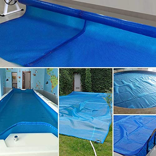JLXJ Bubble Summer Solar Pool Cover, Rectangle Heating Blanket Heavy Duty Tarpaulin with Grommets, for Inflatable Swimming Pools, In-Ground Pools (Size : 4m x 5m(13ft×16ft))