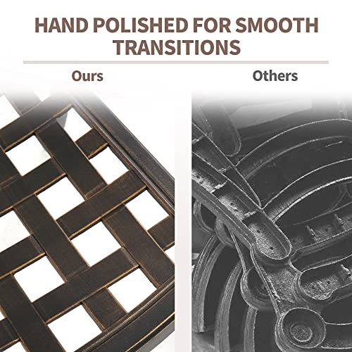 Homefun Outdoor Dining Set, Aluminum Patio Table And Chair Set Of 4 With Cushion All-Weather Garden Furniture Sets 5 Piece #TOP4