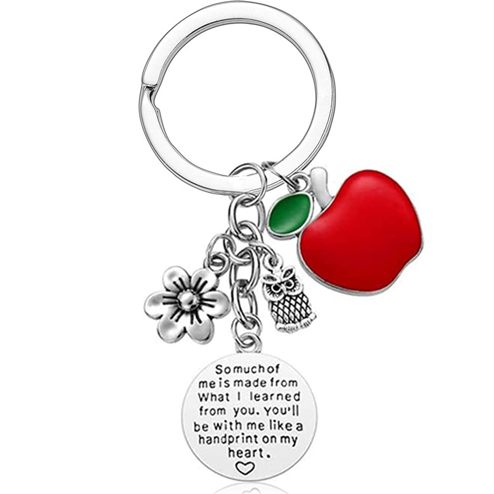 Hapyshop Inspiration Keychain Silver Stainless Steel Dog Tag Keychain Gift Encouragement Keychain Key Chain Ring Give to Teacher friends family Valentine Christmas Inspirational Gifts