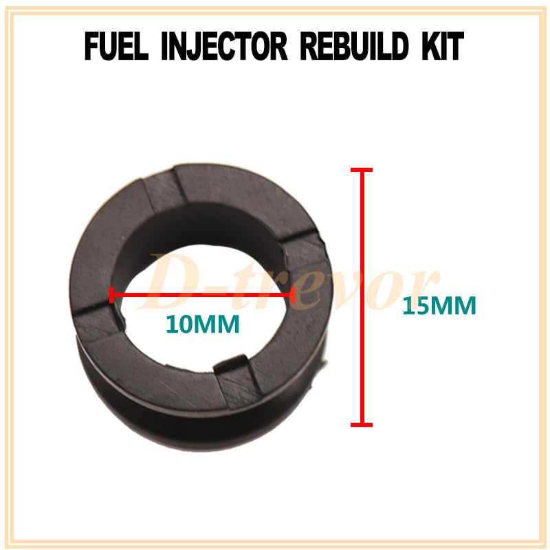 500pieces For Honda car Fuel injector rubber seals repair kit 15 * 10 * 8.2mm 16473-PD6-000 16450-P8A-A00 16450-P0A-000 - (Color: 500pieces)