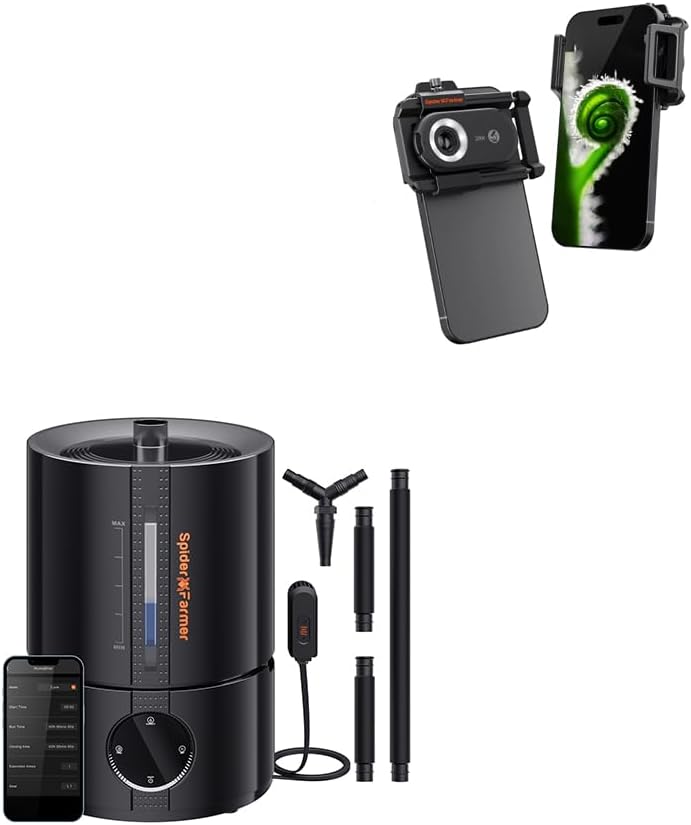 Spider Farmer 5L Humidifier and Phone Microscope 200x