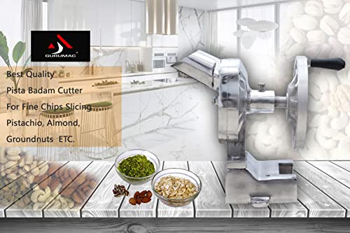 Hand Operated Pista Badam Slicer, Dry Fruit Slicer Cutting Machine, Dry Fruits Cutter and Slicer for Vegetable (Aluminum) Multipurpose