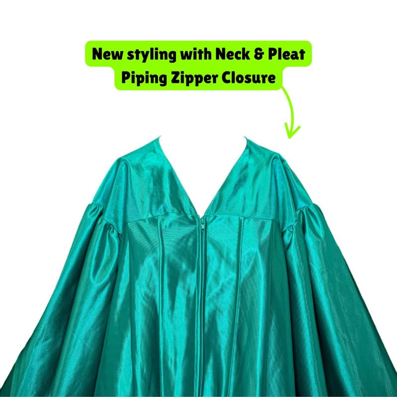 Image of Gradzilla Graduation Cap and Gown Set - Shiny Finish for High School and College, Durable Robes for Commencement Ceremonies