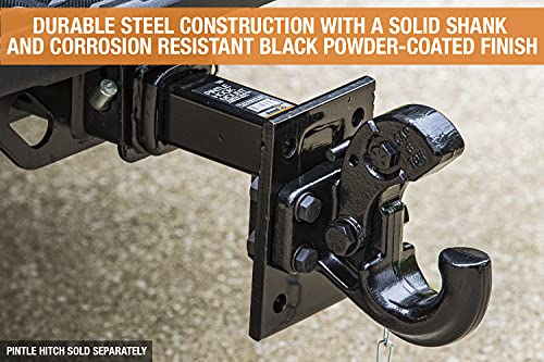 Image of Buyers Products PM107 Pintle Hook Mount 3-Position 2 Inch Receiver Black