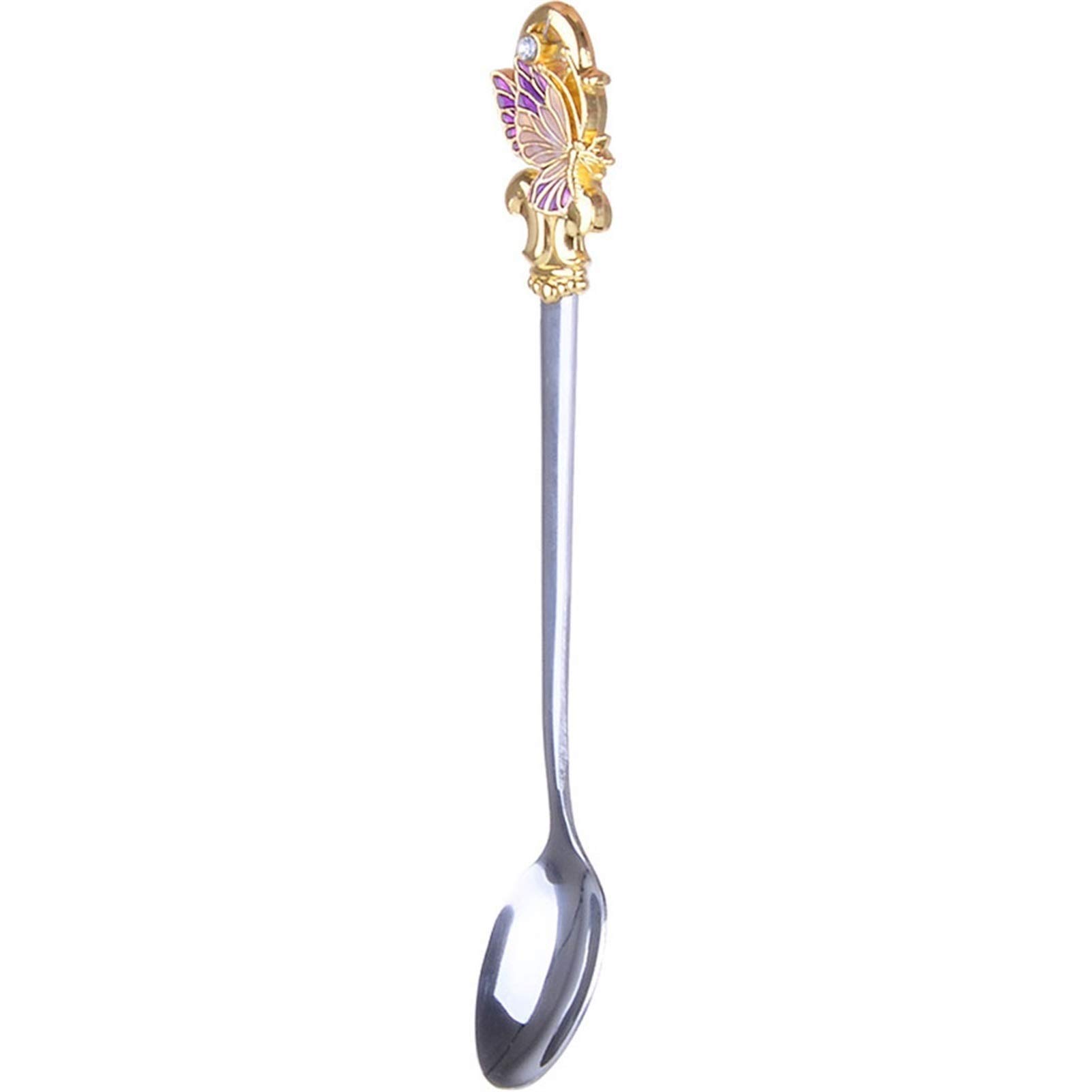 cuchara Cuchara conjunto cuchara de acero inoxidable cuchara de café cuchara de té mango largo lindo cuchara pequeña creativa coreano cuchara 9 piezas cuchara sopera