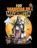 100 Tarjetas de Halloween para Imprimir y Recortar: Diseños divertidos y espeluznantes con calabazas, fantasmas y brujas | Ideal para fiestas, regalos y decoración (Spanish Edition)