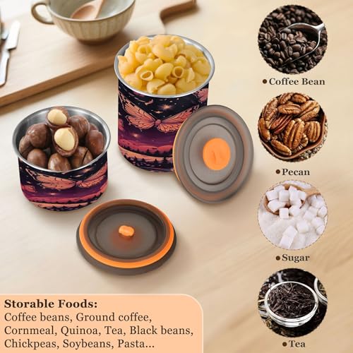 Contenedor hermético de café acero inoxidable 900 ml miniatura 5