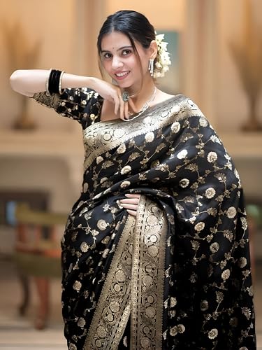 Image of Yashika Women's Pure Kanjivaram Silk Saree Soft Banarasi Style Wedding With Blouse Piece | Saree For Women | New Sari
