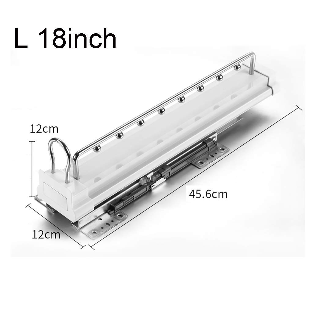 Wysuwana szafka na ubrania/wytłumiona szyna przesuwna/wysuwany organizer do szafy o głębokości 14 cali, 18 cali (rozmiar: 121245,6 cm)