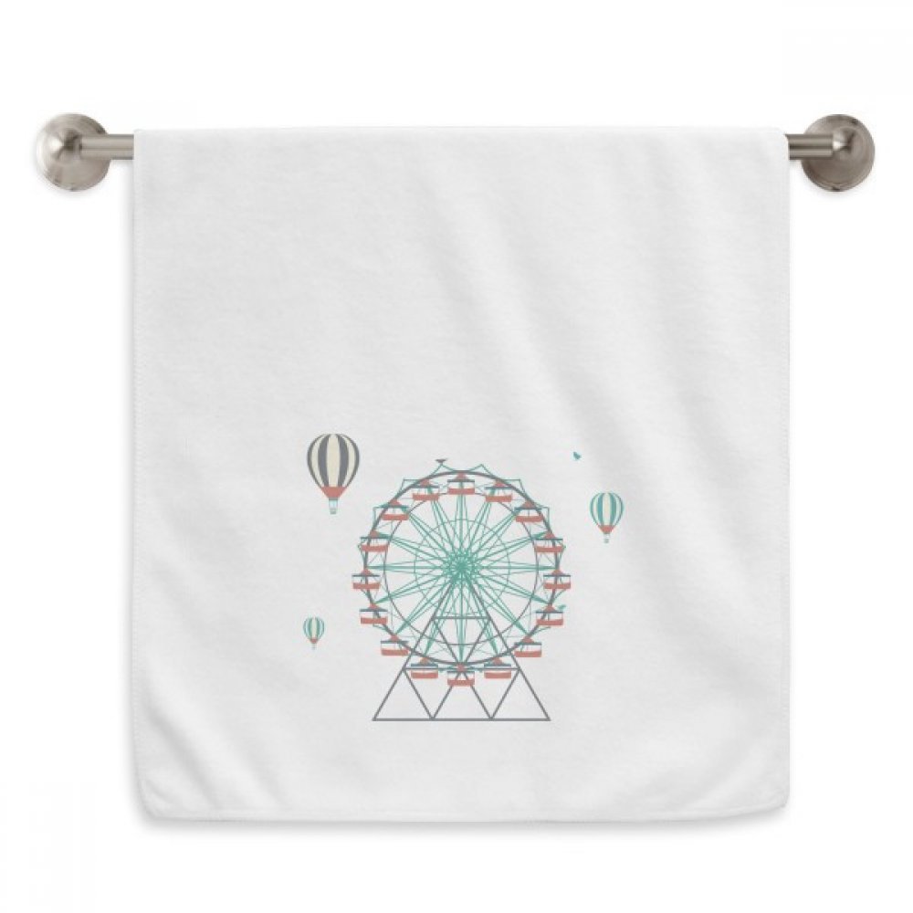 Serviette moelleuse pour peaux sensibles motif parc d'attractions vert