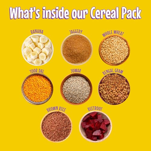Image of BE'BE' BURP - Cereals | Mix Porridge Broken Wheat Porridge with Banana & Beetroot | No Sugar No Salt | No Artificial Preservatives & Flavours | Real Fruits & Vegetables | 200g
