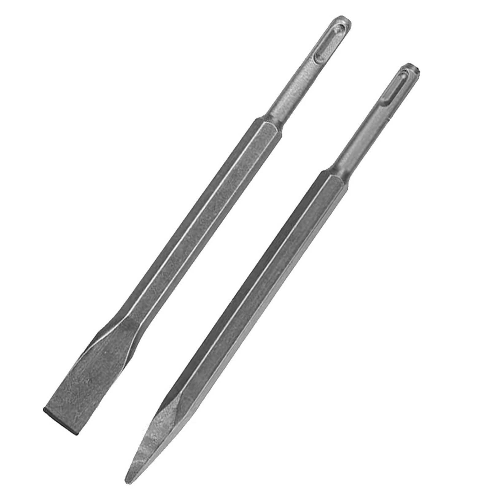 Set di Scalpelli 5 Pezzi Gambo Martello Trapano Punta scanalatura scalpello Piatto muratura Strumenti Set for la Lavorazione del Legno Cemento Muro Roccia