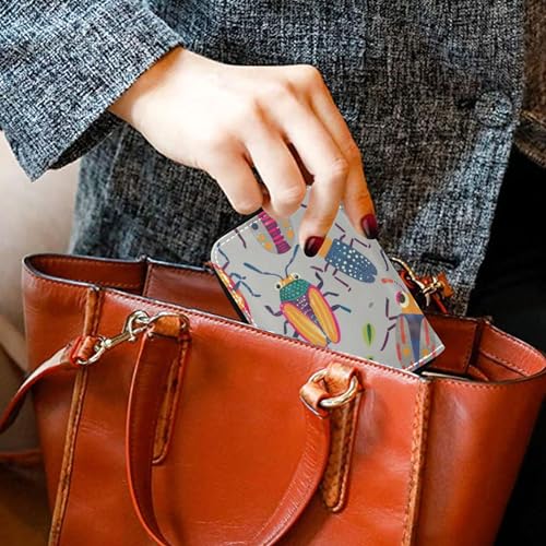 GAIGEO Fun Wallets for Women Small RFID Blocking Credit Card Wallets Colorful Cartoon Animal Yellow Coin Purse Pouch with Zipper 6