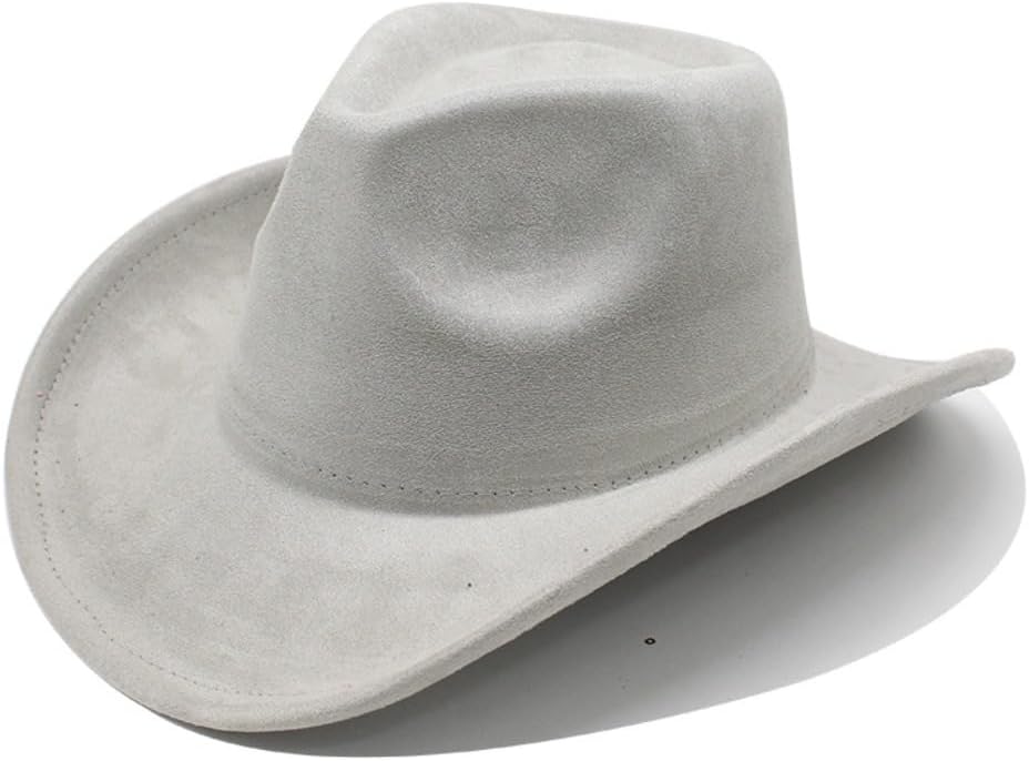 Purple Western Cowboy Hat, Suede Material, Wide Brim, Unisex, Classic Style