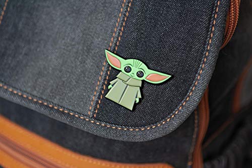 Star Wars Toynk Exclusive Enamel Lapel Pin - The Mandalorian Cartoon Child Baby Yoda Ears Up Collectible Badge for Backpacks, Clothes, Bags, Jackets, Hat Accessories4
