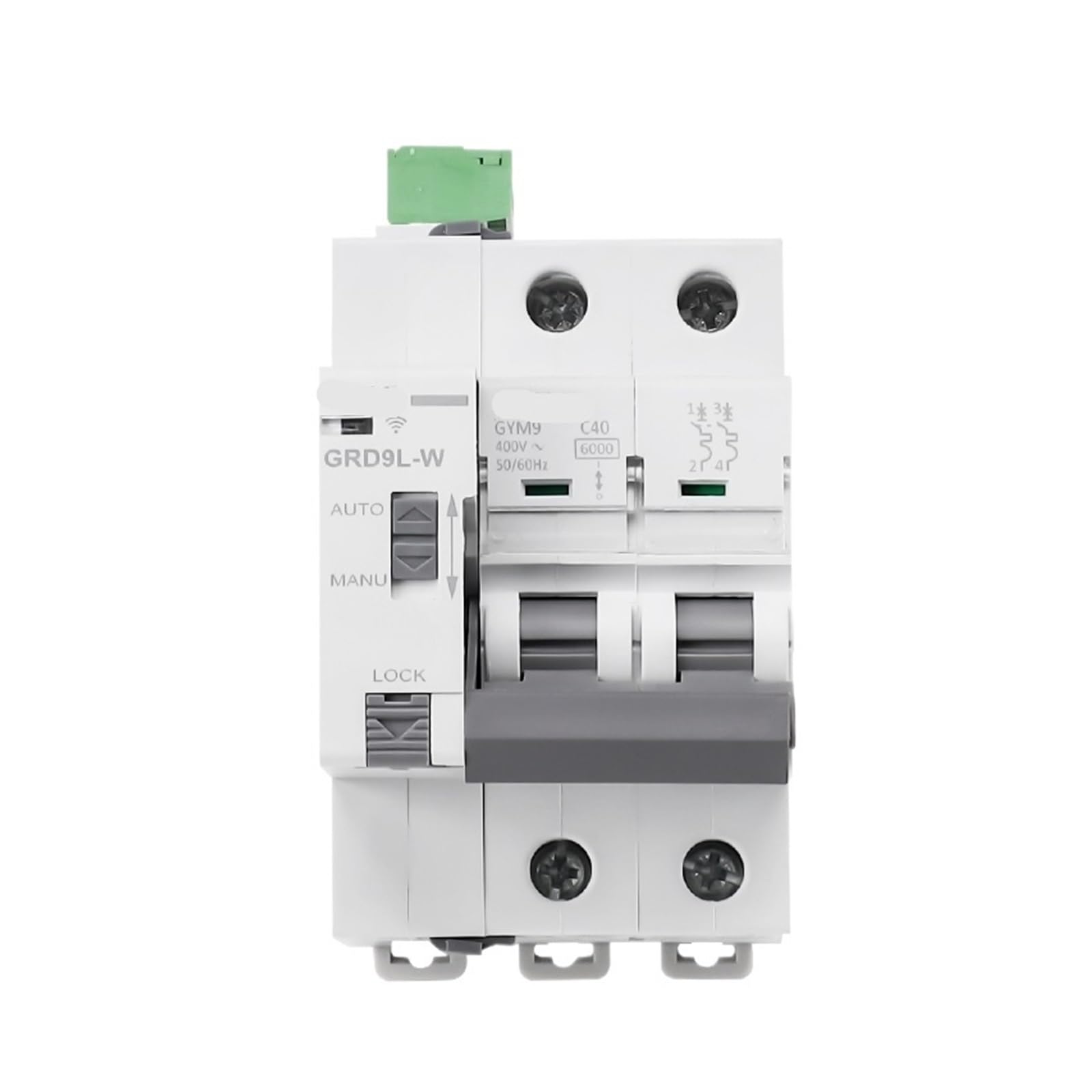 TYEXCZARF GRD9L-W-AC220V GRD9L-W Circuit Breaker Recloser 2P 6KA 2P 16A 25A 40A 63A 220V 400V(GYM9-2P-MCB-16A)