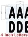 Sidewalk Sign Replacement Letter Set for White Signs, 4 Inch Letters Fit 24x36 Inch Sign Faces