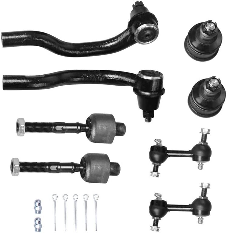 12pcs Lower Upper Control Arm Tie Rod Suspension Kit Compatible With 2003-2007 Accord (Exclude 2005 Accord EX Sedan 4-Door 3.0L) Replace K90457, K90456, EV80210, 51210SDAA01, 51210SDAA02