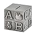 Creative Gifts International Pewter Brush Finish Alphabet Block Baby Bank