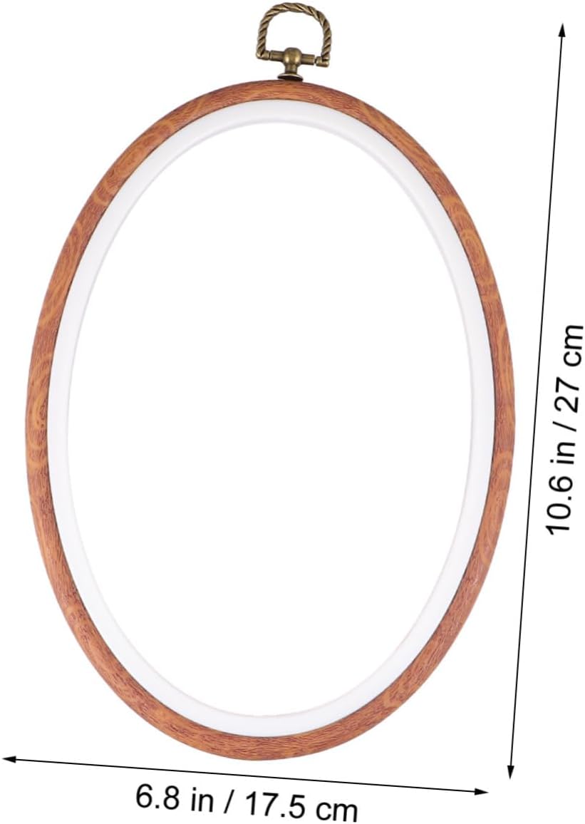 3Pcs Imitated Wooden Embroidery Circle Frame for Cross Stitch DIY Craft