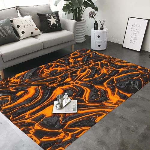 Whxm Area Rug 39X60In Lava Flow Volcano Seamless Texture Tile Soft Flannel Microfiber Bathroom Carpet Non-Slip Floor Mat Bathtub Accessories Ljn, White 12 #TOP1