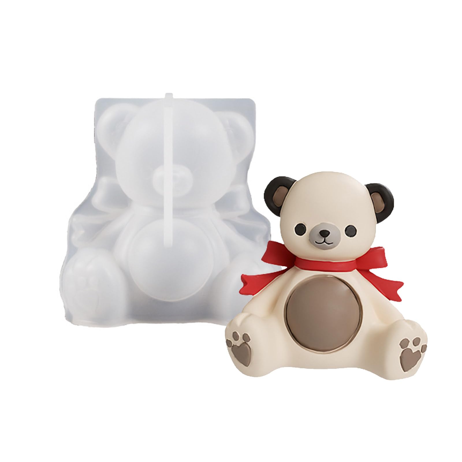 2 Stampo In Silicone Per Candele A Forma Di Orso 3D | Per Resina, Sapone E Artigianato Fai Da Te