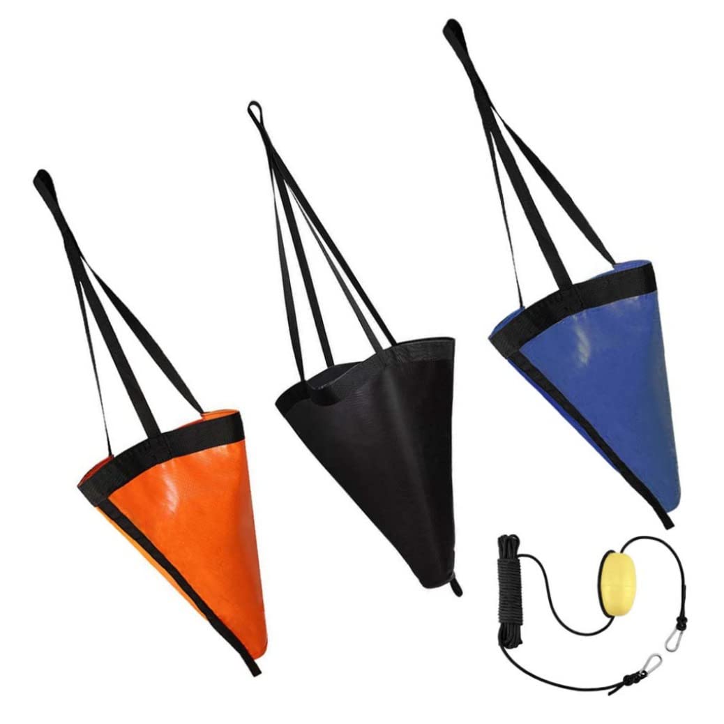 Drift Sock avec Harnais Bouée Ancre De Mer Pêcheurs À Ligne Pêche Drogue Bateau Ancres Ancre De Bateau Bouée Ancre Flottante pour Kayak Bateau 18 Pouces Orange