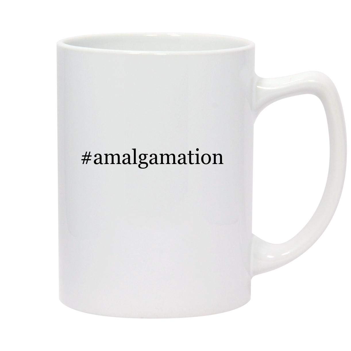 #amalgamation - 14oz Hashtag White Ceramic Statesman Coffee Mug