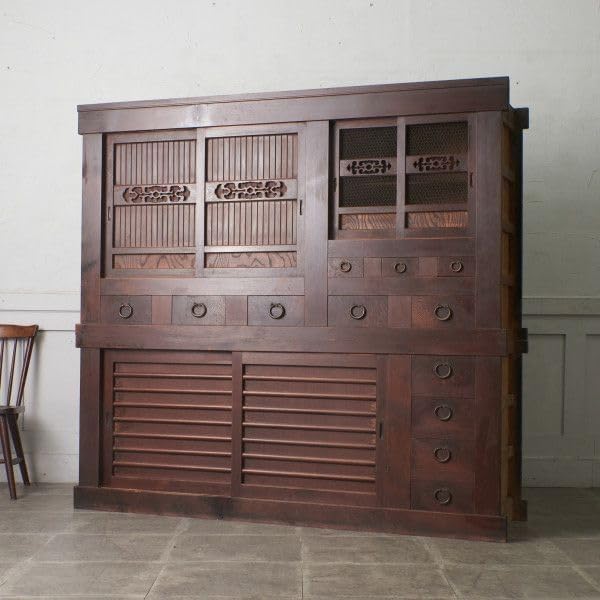 Keyaki, cajón Mizuya, cajón japonés, armario, vitrina, Zelkova, madera