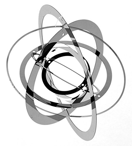 Preisvergleich Produktbild Exklusives kreisförmiges Windspiel LEVRIERO CERCHIO aus rostfreien glänzenden Edelstahl Ø20cm