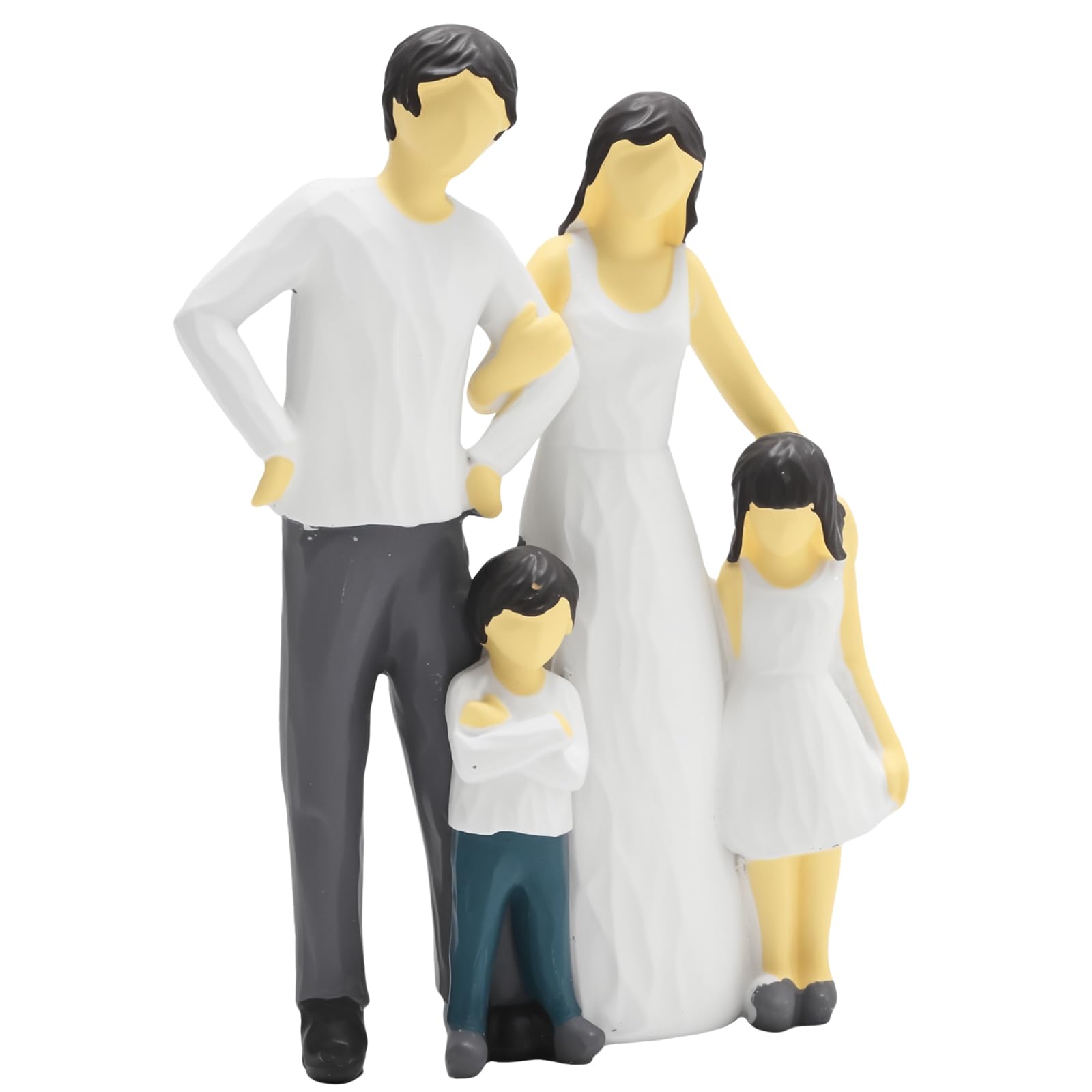 Famille de 4 figurines de décoration d'intérieur pour chambre et salon cosy