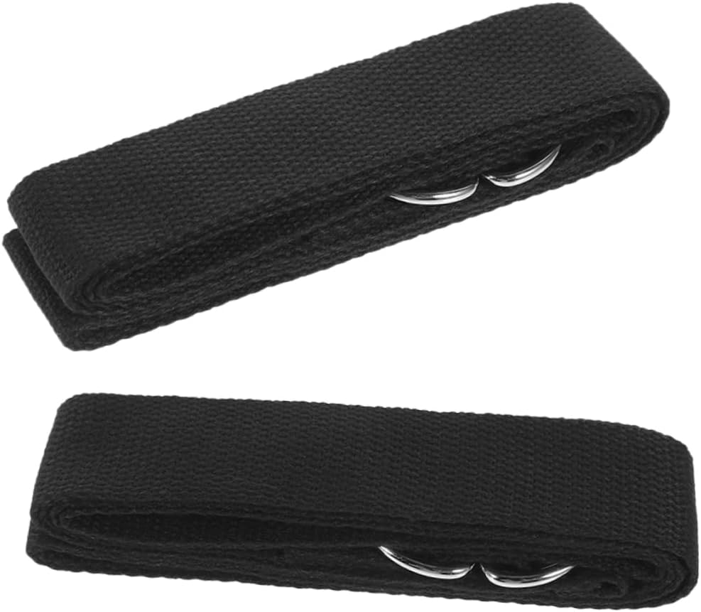 Kisangel 2Pcs Non Elastic Yoga Strap Workout Accessory for Stretching Flexibility Durable Webbing Material for Home Use Yoga Practice