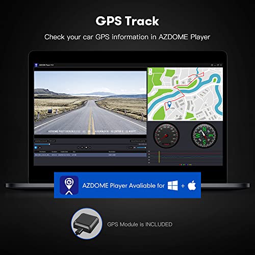 Azdome 11.8" Mirror Dash Cam, 1080P Fhd Front And Rear View Mirror Camera For Cars, Dual Camera With Waterproof Reverse Backup, Enhanced Night Vision, Parking Mode, With Gps Free 32Gb Card #TOP4