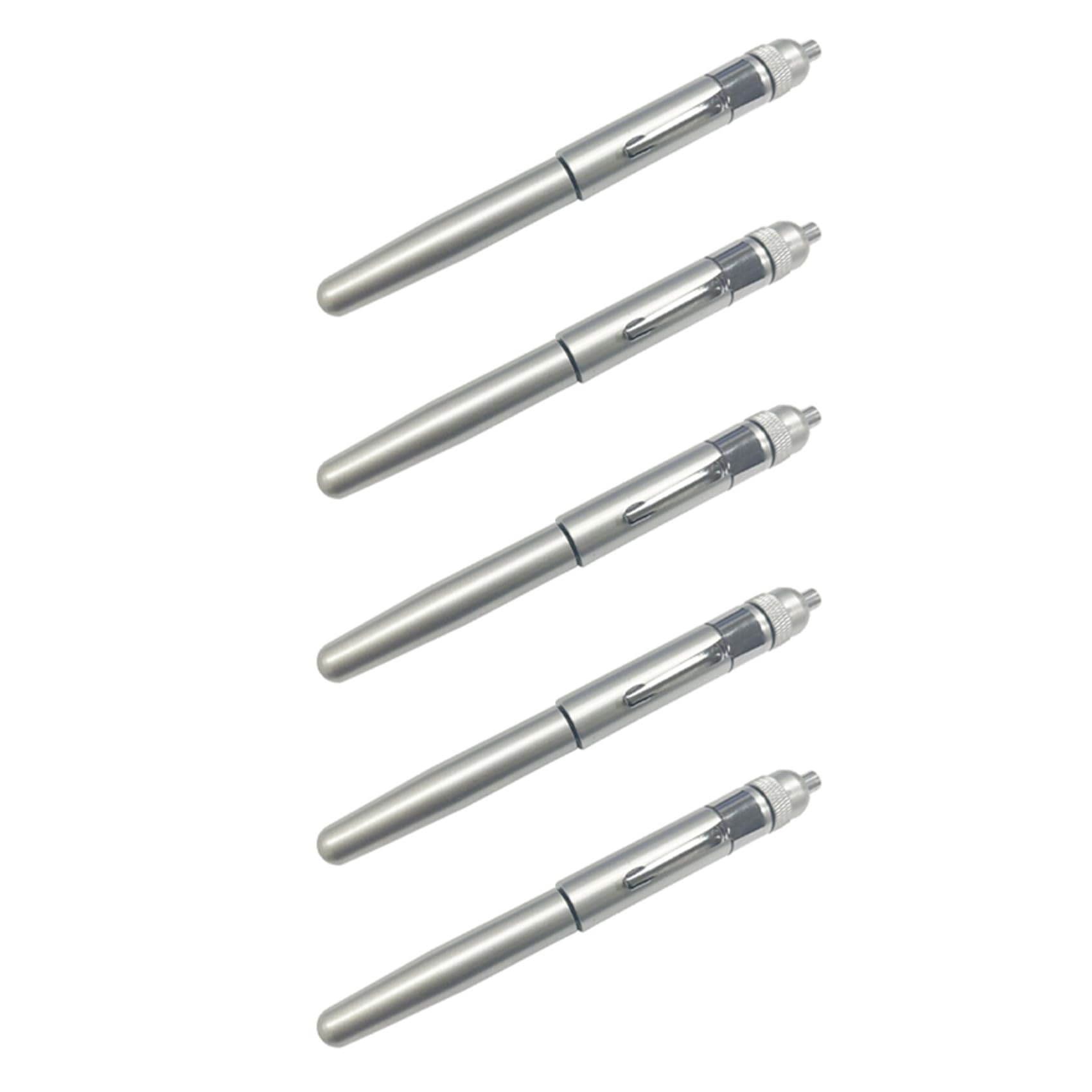 Jnchdghwa Silver 5X Dripping Oil Pen Aluminum Alloy Applicator Precisely Applies Other Lubricant Firm Maintenance Oiler Pen