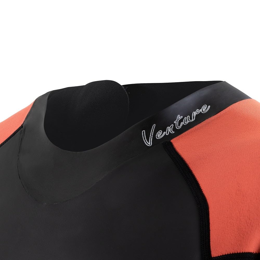 2024 Zone3 Mens Venture Back Zip Swim Wetsuit WS22MVEN101 - Black/Orange