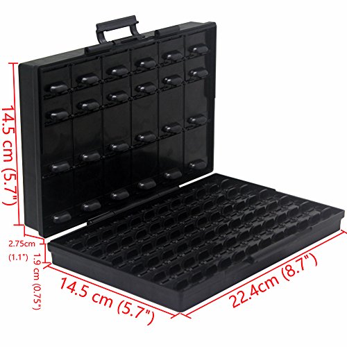 AideTek BOXALL96AS 96 Lids Anti-static ESD Safe Enclosure SMD SMT IC diode Parts Organizer Transistor