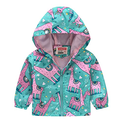 Generic Toddler Boys Girls Casual Printing Cartoon Hooded Outerwear Zipper Coats Long Sleeve Windproof Boy Toddler Coat